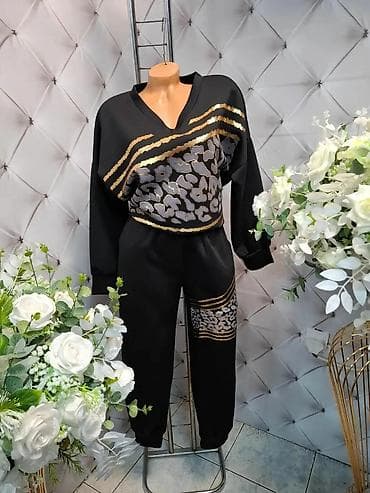 zebra tunika: Damski komplet – duks i donji deo - Model: dvodelni trenerka komplet — 1