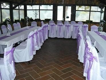 Usluge: Prodajem 300 komada elegantne bele navlake za stolice.
Tel — 4