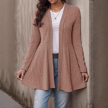 lidl dzemper: Ženski dugi kardigan bez kopčanja - Kroj: A-linija sa suptilnim — 9