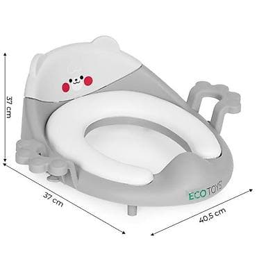 karolina goceva deca: Adapter za WC šolju sa rukohvatima za decu – ECOTOYS, siva boja Šifra — 5