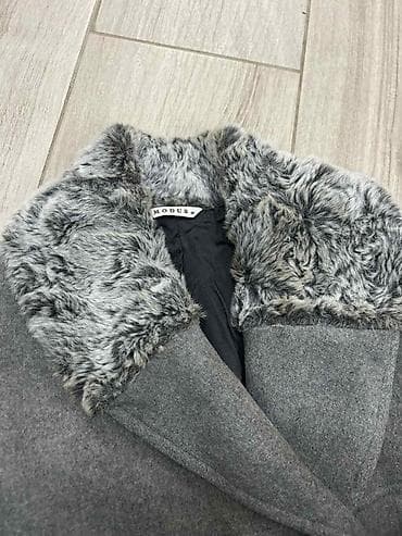 helanke sa stopicom: Ženski zimski kaput MODUS, veličina 40 - Boja: siva - Kroj: dvoredno — 2