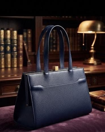sat: Elegantna kožna torba za svakodnevni i poslovni stil. - Materijal — 1