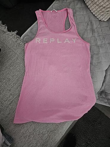 Replay ženska majica bez rukava (racerback) – roze - Brend: Replay -