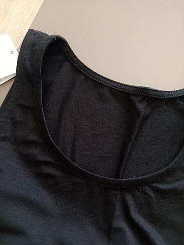 cropp patike: Crna maxi haljina bez rukava - Model: ravna silueta sa širim — 2