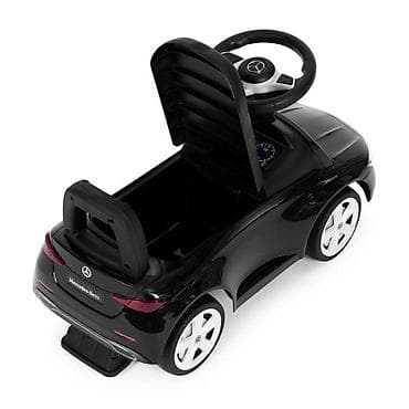 drvena hodalica za bebe: Guralica Mercedes C CLASS sa interaktivnim volanom i zvucima, BLACK — 2