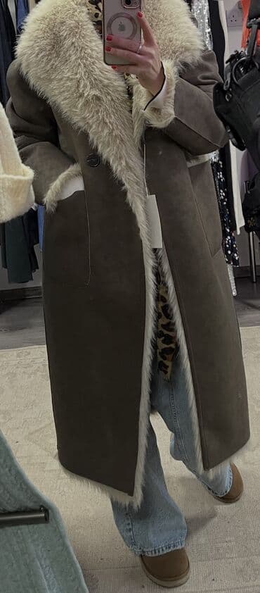 lidl prsluk sa dva lica: S, With lining, Faux fur, color - Khaki — 6