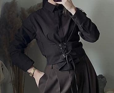 pull and bear suknje: Ženska košulja sa korset vezivanjem, neobučene, plaćene po 2500 — 3