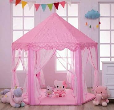 deciji kreveti pancevo: Veliki zamak sator roze i plavi Veliki šator za igru podseća na — 2