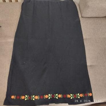 Suknje: Dugacka trikotažna suknja, plus size — 1