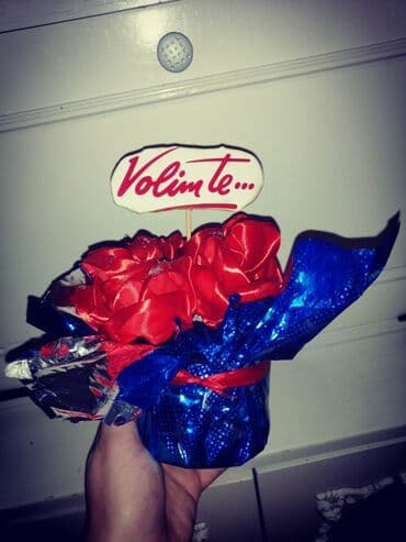 luminarc case za vino: Veštačko cveće, bоја - Crvena, Novo — 3