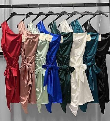 Haljine: ✅Ženska mini haljina na jedno rame – satenski sjaj
✅2600 din — 5