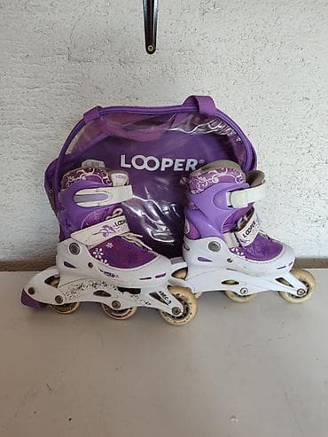 lila kosulja: Roleri Looper za devojčice, br. 26-29, kaciga vel.48-51cm,i štitnici — 5