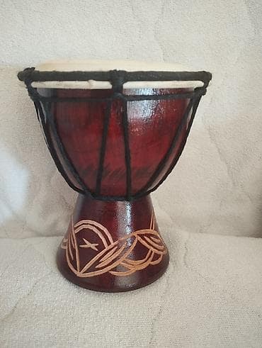 decatlon nis: Tarabuka Mini drvena .djembe bubanj – ručno rađen Odlicna za sviranje — 2
