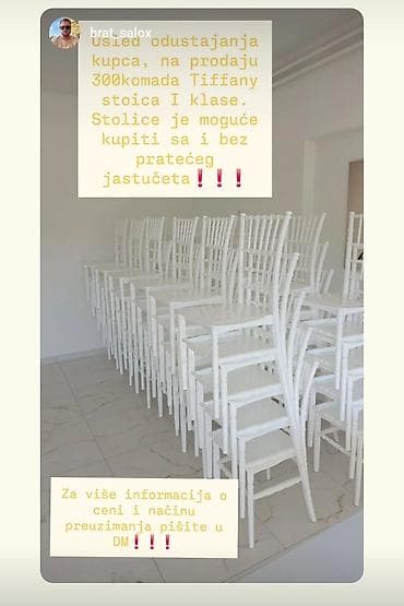 polovne komode za bebe: Na prodaju: 300 komada Tiffany stolica (I klasa). - Model — 1