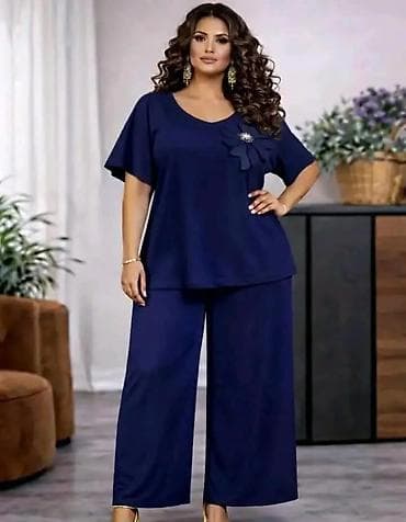 vogeli kompleti zenski: Dvodijelni ženski komplet – plus size - Gornji dio: bluzica sa — 7