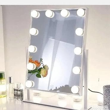 aparat za varenje 4 u 1: Ovo čvrsto stono ogledalo ima beli metalni okvir, 12 LED svetala sa 3 — 3