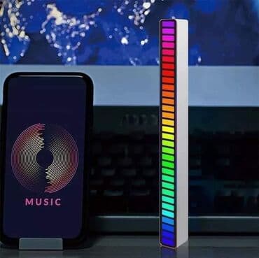 zvucnik sa pojacalom: CENA 1500 din Muzički aktiviran RGB LED ekvilajzer, 32-bitni VU metar — 2