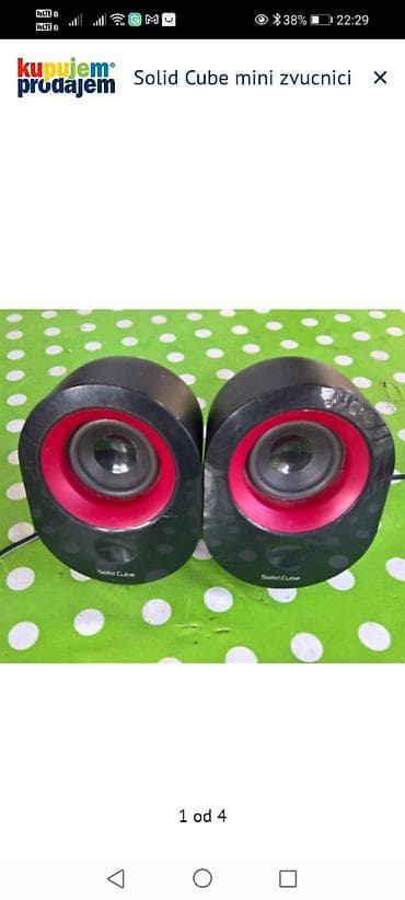 maska za redmi note 12: Solid Cube mini zvučnici – kompaktni stereo set - Tip: 2.0 desktop — 1