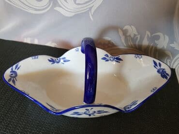 vece solje: Porcelanska,nova,vintaz korpa,rucno oslikana. Nova veca korpa — 6