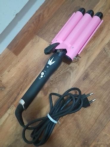 aparat za mini krofnice: Figaro-Trostruki uvijac za talasastu kosu je potpuno ispravan, u — 2