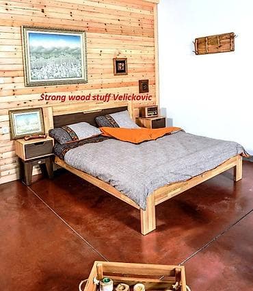 ormar za odecu: Drvena noćna komoda – masiv, ručni rad - Materijal: puno drvo — 3