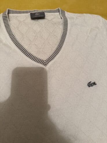 crop top c a: Lacoste, L (EU 40), M (EU 38), Cotton, color - White — 2