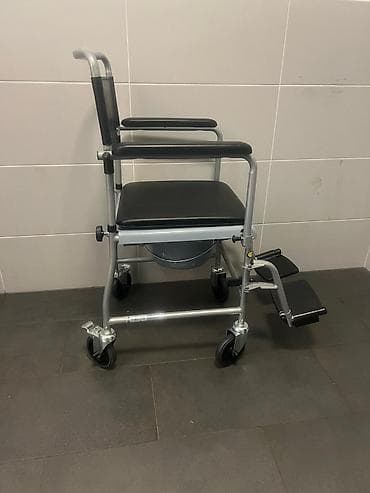 Medical Supplies: Mobilna toaletna stolica sa točkićima i posudom - Metalni ram sa — 2