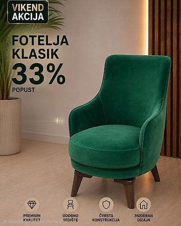 stolice rasprodaja: **Fotelja Klasik** Elegantna fotelja modernog dizajna, idealna za — 1