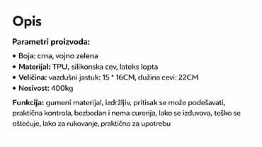 Vodeni transport: Nov jastuk sa pumpicom. Može da podnese 400 kg. Napravljen je od TPU — 10