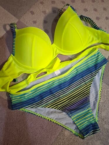 kupaci kostimi uzice: L, Poliester, Prugasti, bоја - Žuta — 4