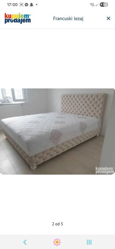kuhinjska vrata sa staklom: Francuski lezaj Dimenzije: 200×160 Cena: 390 e  sa dusekom Kostur — 2