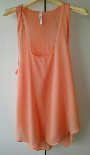 plus size tunike: S (EU 36), Poliester, Jednobojni, bоја - Boja breskve — 2