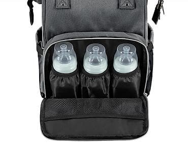 deciji satovi igracke: KikkaBoo Torba za mame Siena premium – dark grey (Šifra: KKB2) — 10