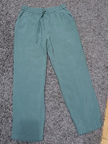 la perla: ZARA pantalone od lagane tkanine u mint/žalfija zelenoj boji. - Kroj — 2