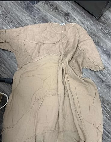 torbe od jute: Haljina od 100% lana, velika, široka. Od pazuha do pazuha 87 cm — 2