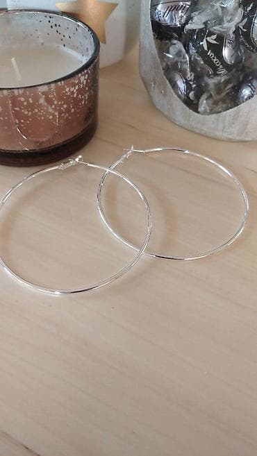 Watches: Hoop earrings, Material: Silver — 4