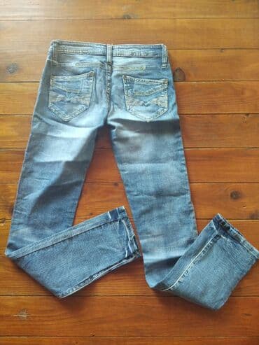 lanene pantalone zara: Teksas, Ravne nogavice — 3