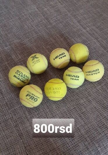 Teniske loptice – set od 8 komada. Mešavina modela i brendova