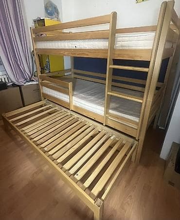 sorc za spavanje: Drveni krevet na sprat sa dodatnim izvlačnim ležajem - Materijal — 4