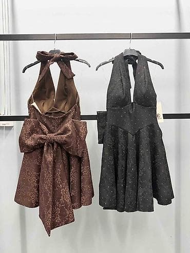 🔥Kratka haljina na vezivanje oko vrata (halter), A-kroja sa bogatom na lalafo.rs — 4 🔥Kratka haljina na vezivanje oko vrata (halter), A-kroja sa bogatom — 4