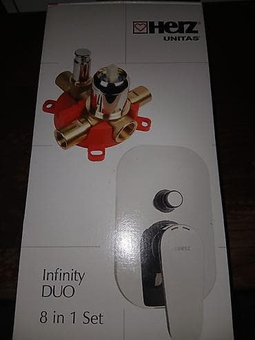 sobni wc za invalide: Herz Unitas – Infinity DUO 8 in 1 Set, set za tuš Komplet za ugradnju — 4