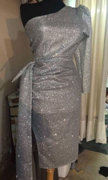 Women's Clothing: XS, color - Silver, Evening, Other sleeves — 1