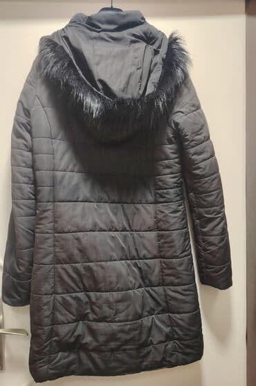 dex rock jakne: Ženska zimska jakna – crna, prošivena, dužina do iznad kolena. - — 2