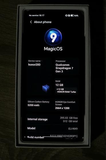 HONOR 200 – 12 GB RAM + 512 GB memorije - Operativni sistem: MagicOS