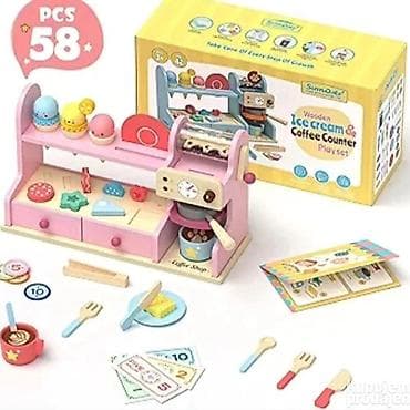 pepco hulahopke za zene: Drvena igračka set – Ice cream & Coffee Counter Play set (58 — 4