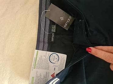 bluza bershka s: Ženske pantalone Esmara – tamnoplave - Model: ravne nogavice — 2