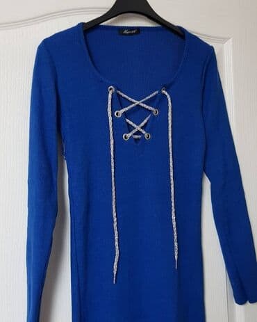 dugacke haljine svecane: Color - Blue, Long sleeves — 2