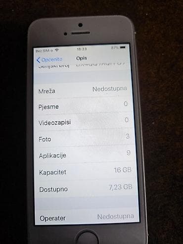 Car Electronics: Apple iPhone 5S sivi/srebrni sa 16 gb memorije baterija dobra sim — 8