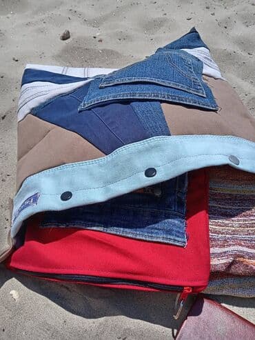 torbe od krzna: Torba za plažu, Handmade — 3