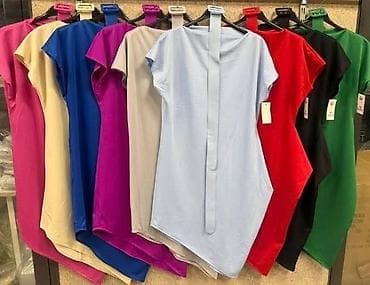 diline haljine kratke: Elegantna midi haljina sa pojasom - Model: asimetrična midi haljina — 3